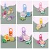Transparent Acrylic Flower Key Chain Korean Style Cartoon Key Buckle DIY Chain Pendant  Children