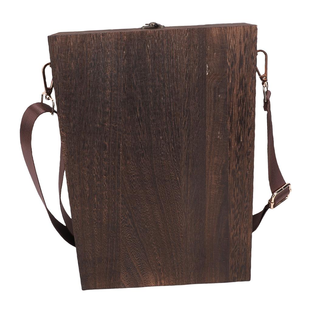 Writers Messenger Wood Box Multifunctional Wooden Handmade Postman Bag Portable Artist Tool Bag Painting Brush Tool