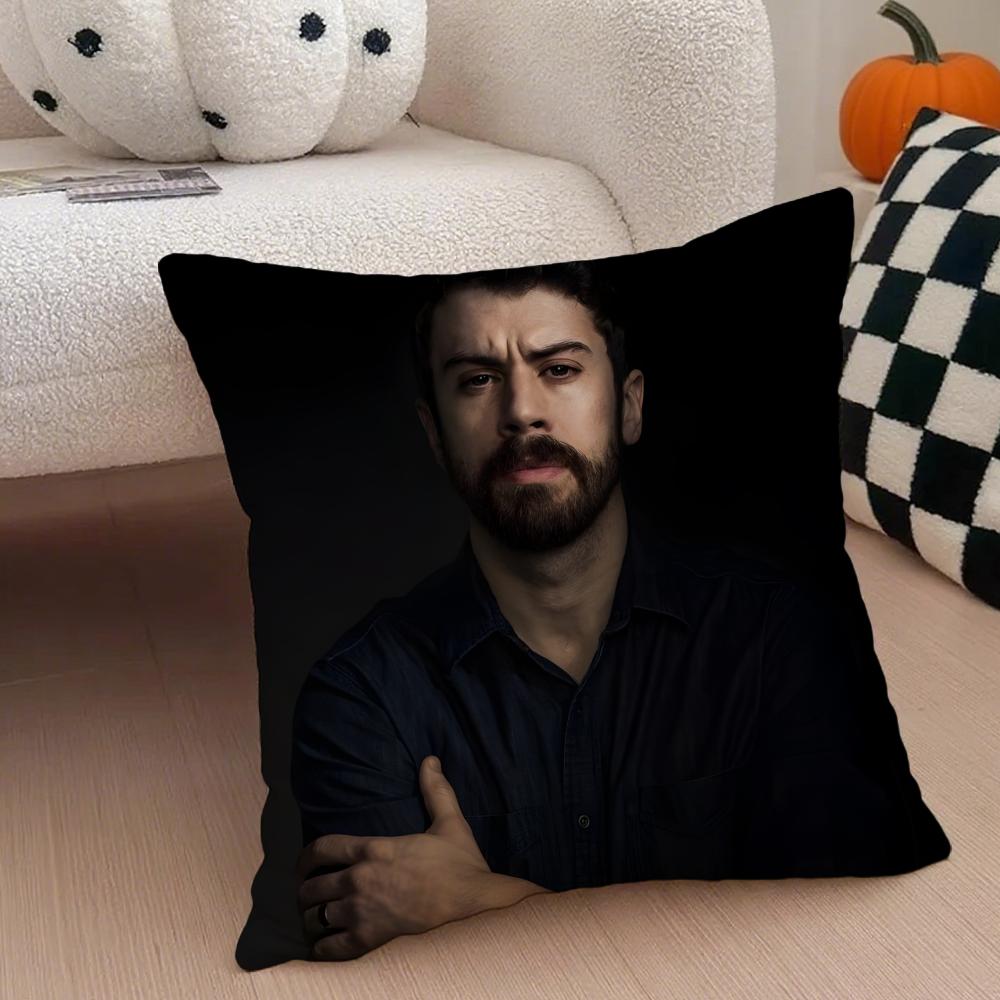 TToby Kebbell Cushion Cover Throw Pillow Cover Hidden Button Durable Polyester Chair Cushion