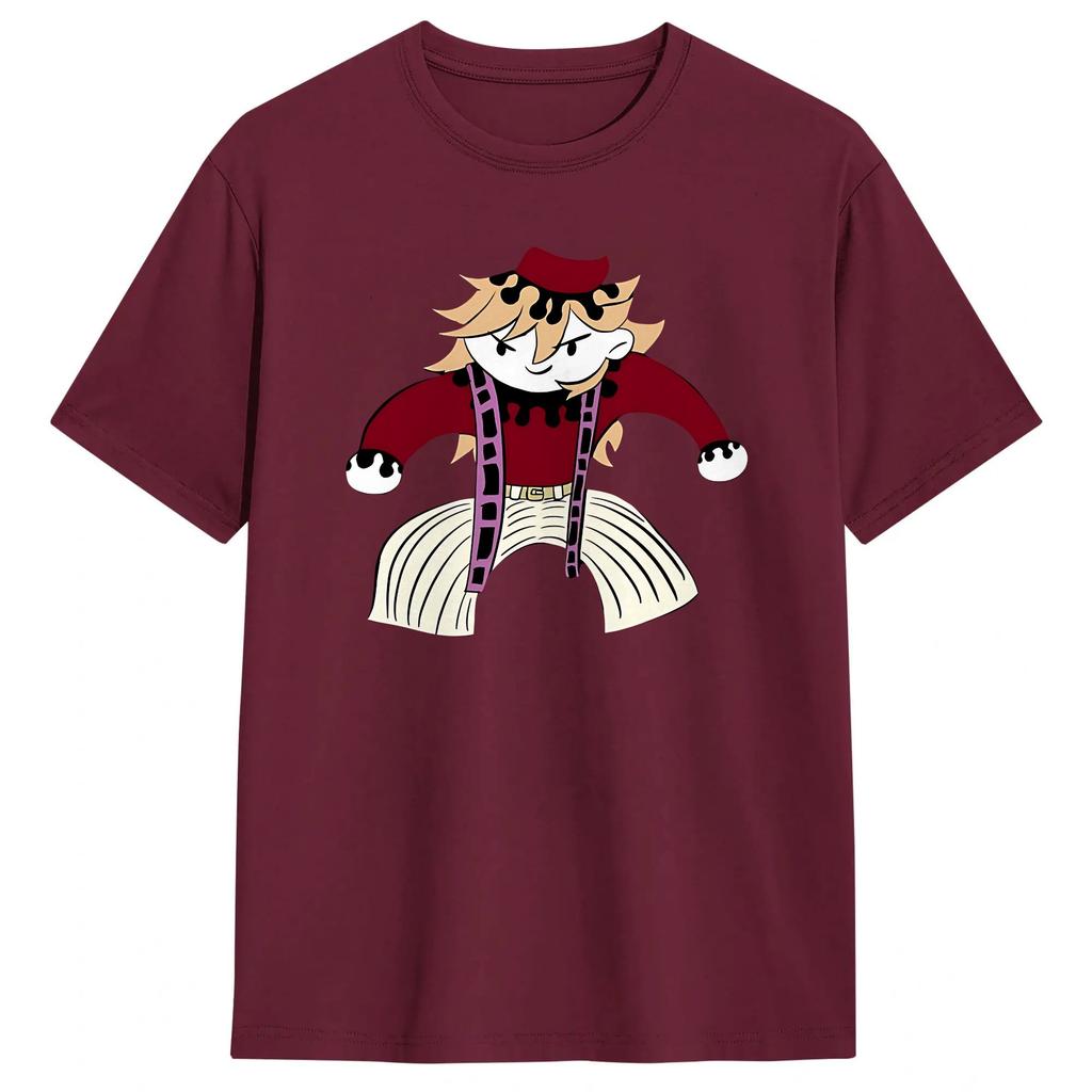Anime Douma Upper T Shirt Unisexs Cotton Novelty TShirt Round Collar Tee Shirt Short Sleeve Tops Summer