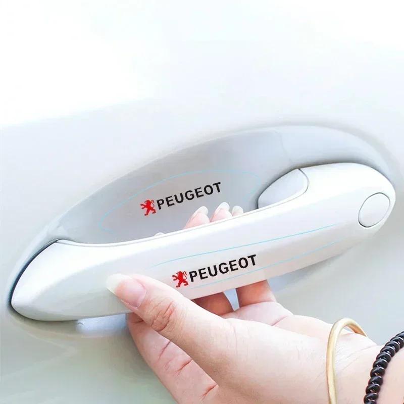 8PCS Car Door Bowl Side Protective Stickers for Peugeot p 206 106 107 108 307 308 406 408 208 301 3008 2008 208XS Traveller