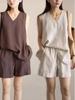 Women's Summer Slimming Sleeveless Vest & Shorts Two-Piece Set