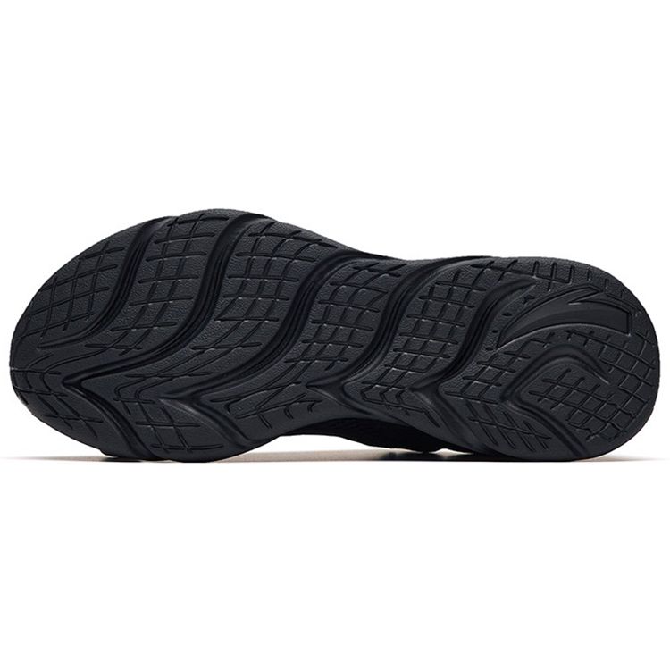 Anta Mesh Comfortable Shock Absorbing Wear Resistant Breathable Lightweight Low Top Running Shoes Men Sneakers Black Carbon-Gray 112235571-4
