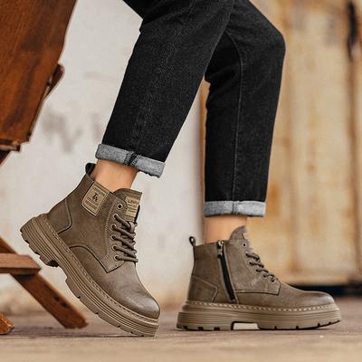 Qualität zuerst Leder, Herbst- und Wintertrend Herrenstiefel, Retro Jugend Herrenschuhe, Britische Mode Martin Stiefel