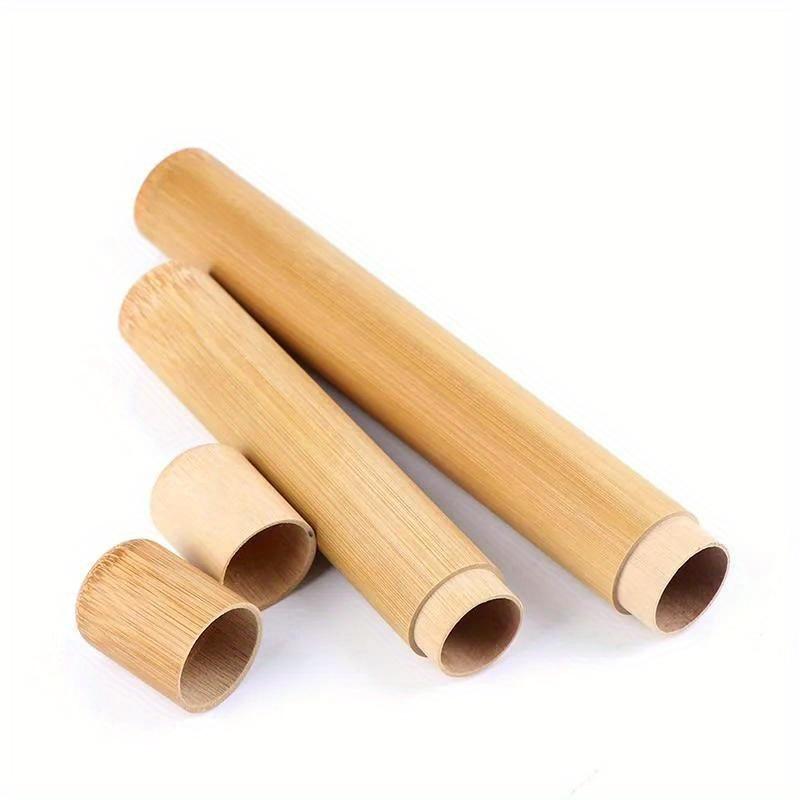 1 Stück Bambus Etui Zahnbürste Bambus Tube für Erwachsene Zahnbürstenetui Handgefertigt Zahnbürsten Zubehör
