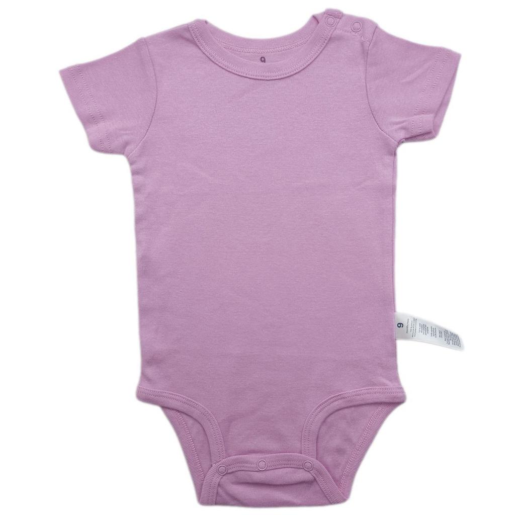 Baby Shoulder Snap Ribbed Cotton Bodysuit - Short Sleeve One-Piece Romper for Boys & Toddlers