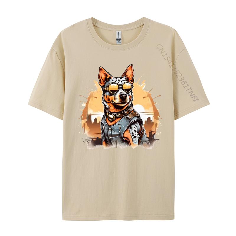 Australische Hütehunde T-Shirt für Männer Lustig Haustierliebhaber Cooles Print-T-Shirt Grafische T-Shirts Herren Baumwolle Geschenk