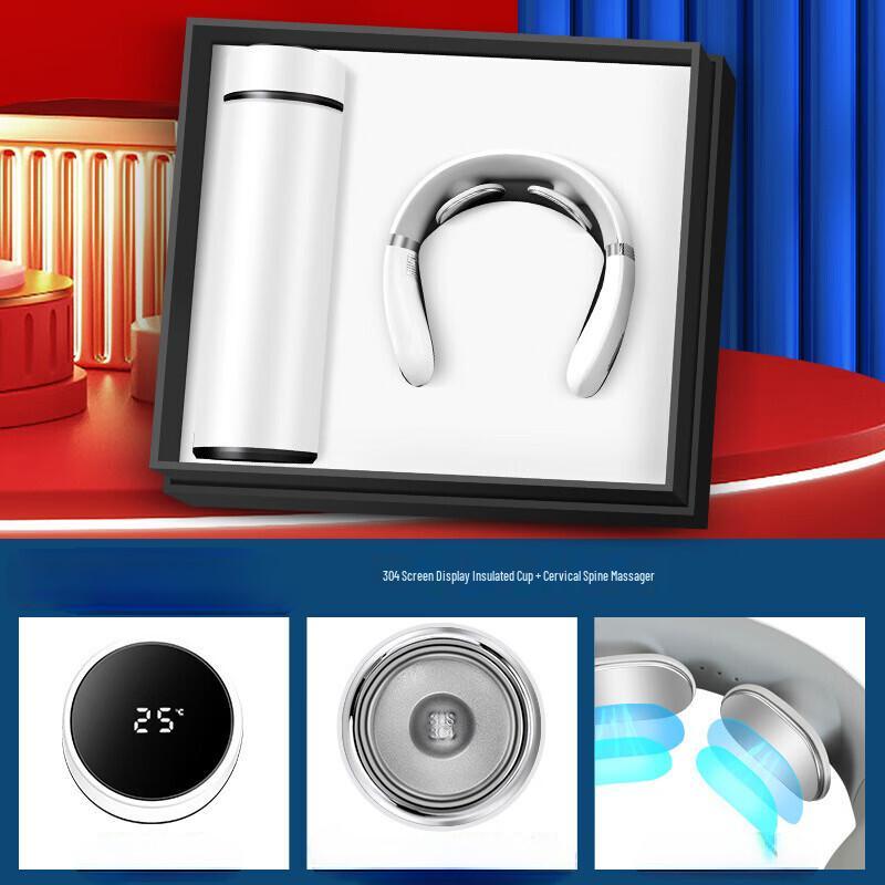 Shangqi Gift Set with Digital Display Mug and F6 Cervical Massager