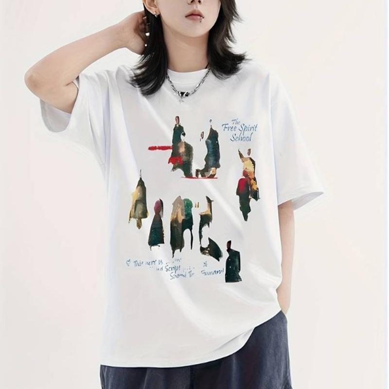 

Модная женская футболка с цветочным принтом и клубникой, забавная повседневная футболка с круглым вырезом и короткими рукавами, летняя женская футболка 6XL бежевый