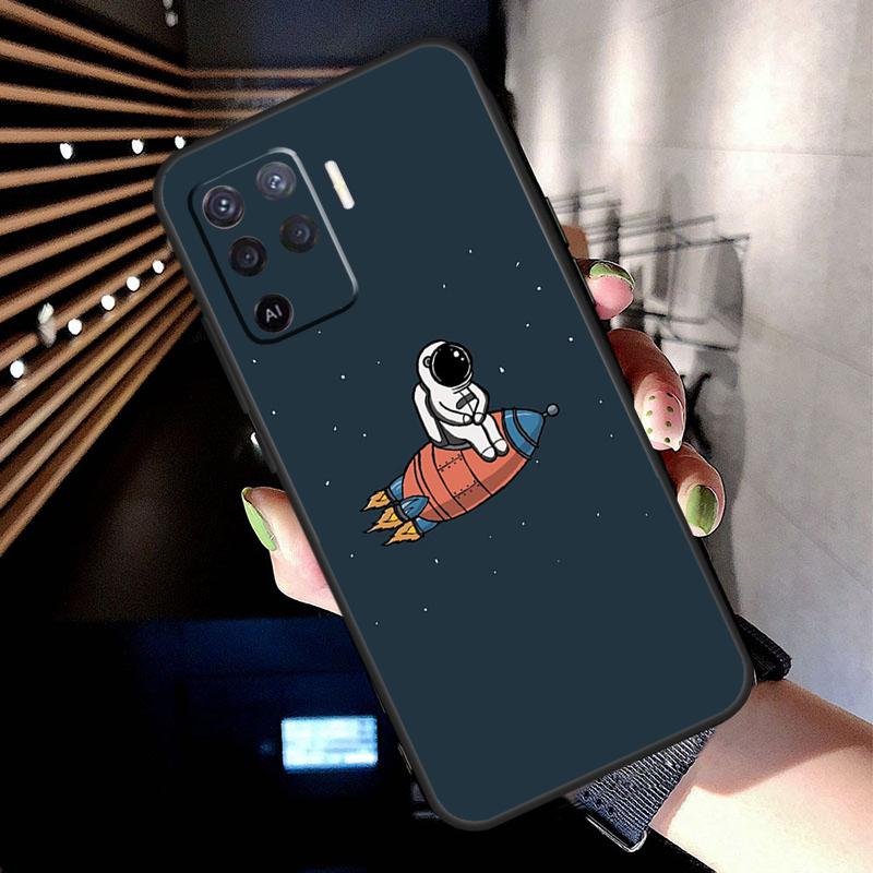 Star Astronaut Cute Case For Oppo A5 Pro A15 A17 A57 A77 A18 A38 A58 A78 A98 A94 A74 A54 A16 A76 A96 A40 A60 A80