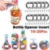 10/20Pcs Bottle Opener Insert Metal Round DIY Bottle Opener Hardware Kit with Screws Hardware Parts 6
