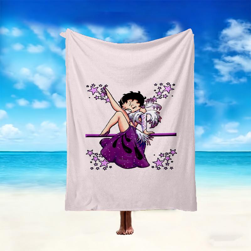 1pc Betty Boop Blanket, Super Cozy Printed Home Blanket, All-Season Warmth
