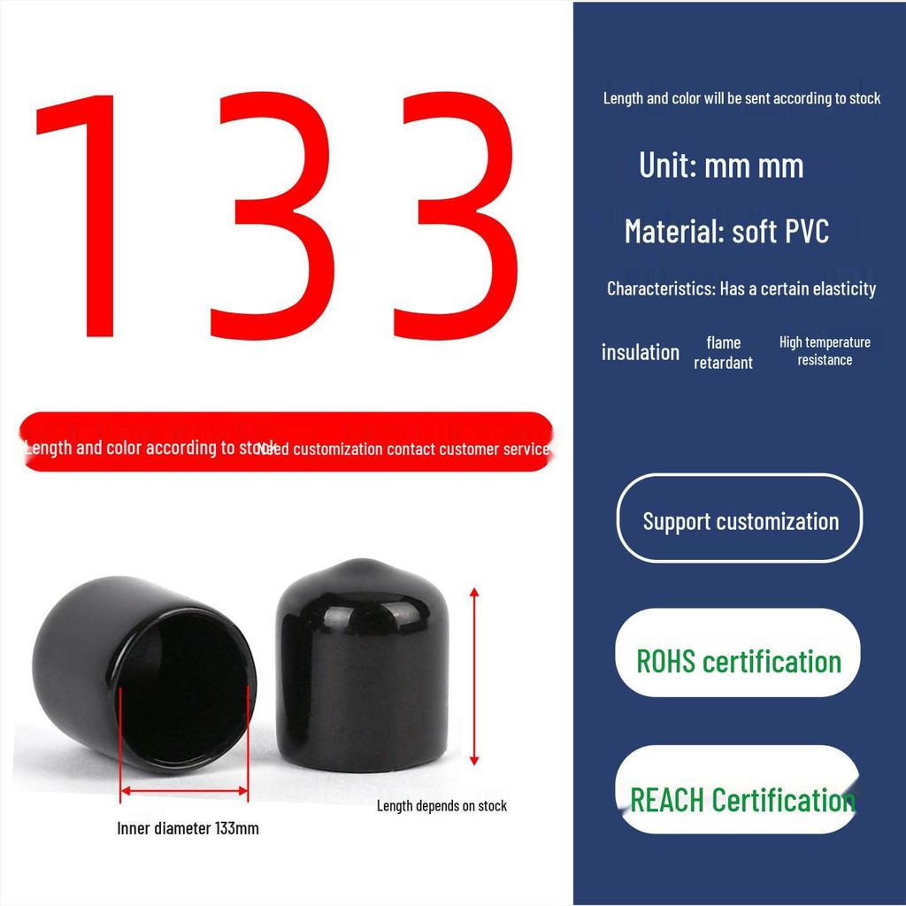 Rubber Sleeve PVC Cap: Dustproof Insulating Bolt Thread & Rebar Protector