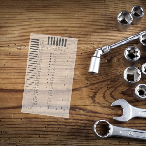 BUGUUYO Badge Gauge Transparent Ruler, Crack Monitoring Ruler, Crack Gauge, Area Measuring Device, Plastic