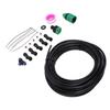 Outdoor Fan Misting Kit Leakproof Misting Cooling System Quick Connect with 5 Nozzles for Patio Backyard Garden