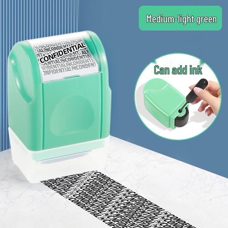 Privacy Seal Roller Stamp: Jumbled Code Address Protection Pen