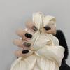 Black Medium-Length Gel Nail Art Fake Nails