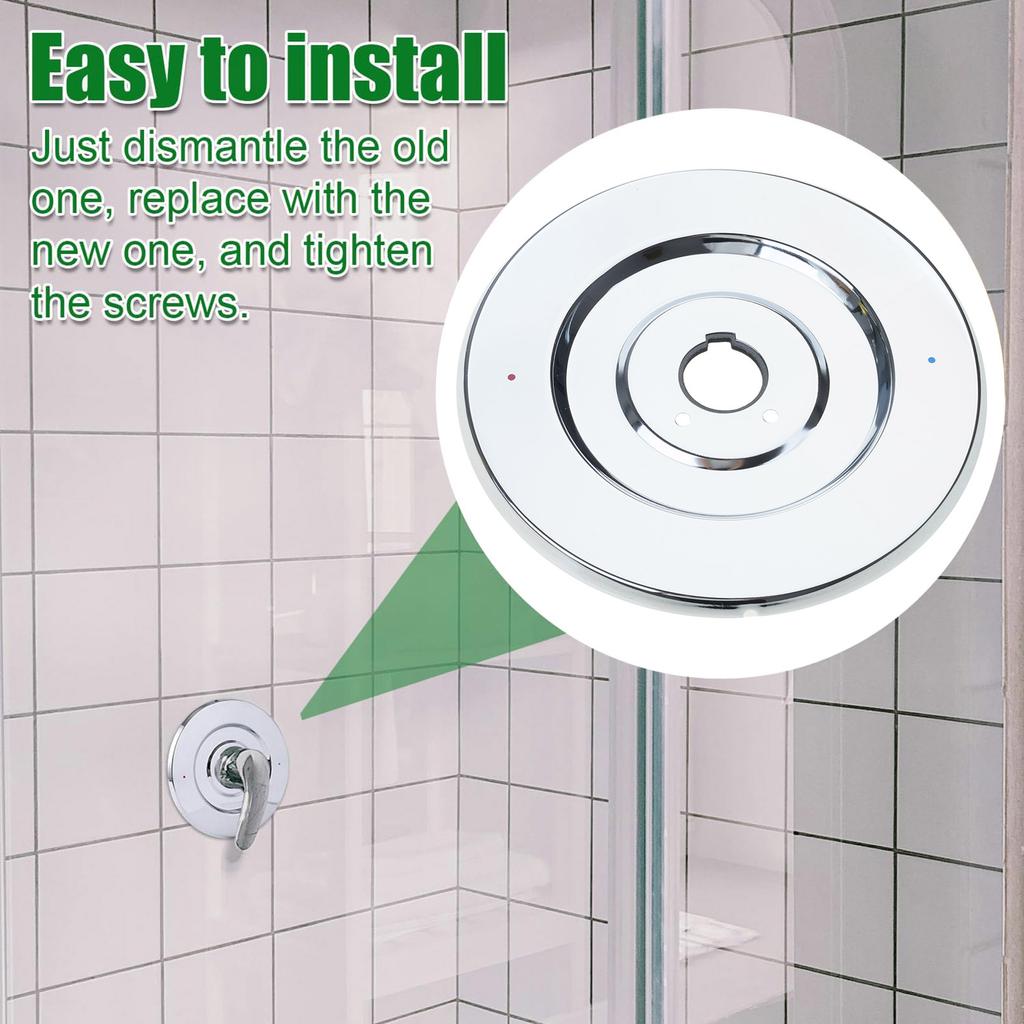 Practical Shower Handle Cover Plate Craft of Stainless Steel for Handle Tub Faucets and Escutcheon Replacement Hardware