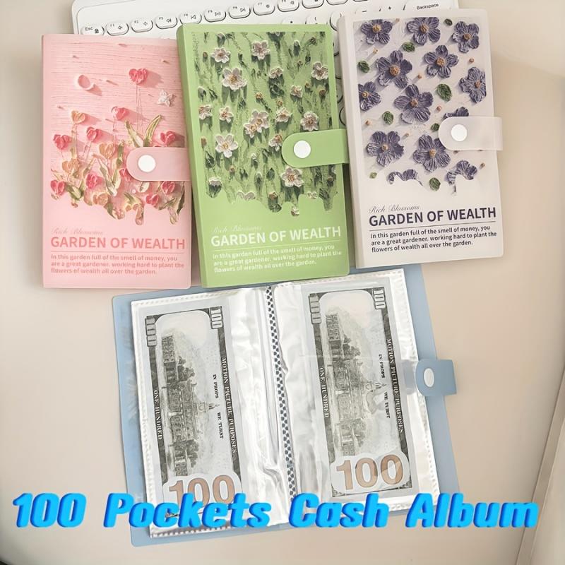 Savings Book Beautiful and Fresh Flower Student Savings Book Cash Storage Book Printed Portable Savings Book