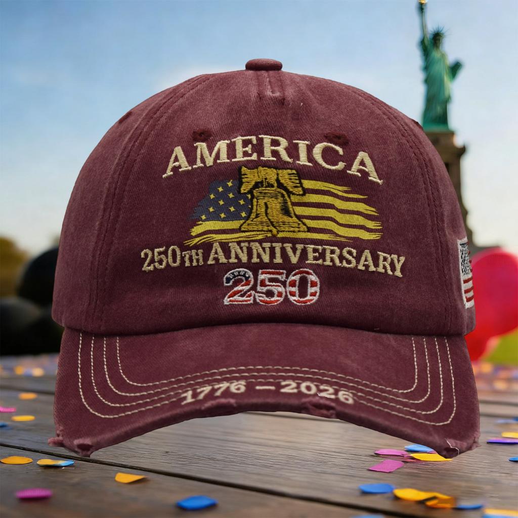 America's 250th Anniversary Embroidered Hat | Stylish & Versatile