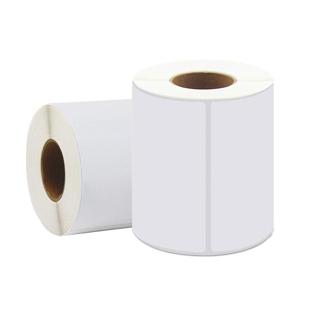 Durable Thermal Adhesive Barcode Label Roll - Blank Sticker for Printing 100x150mm 500 Sheets - Roll