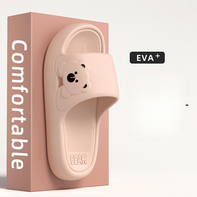 

Тапочки из ЭВА для женщин, для дома, ванной, противоскользящие, летняя одежда для отдыха на открытом воздухе, сандалии на толстой подошве 36-37 розовый