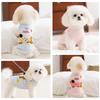 Spring Summer Cute Fun Puppy Towel Embroidered Teddy Bigbear Traction Vest Small Dog Cat Pet Clothes