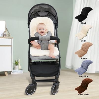 Kinderwagen-Imitationshaarkissen mit verdickter Baumwolle, universelles Kinderwagenkissen, Esszimmerstuhl, Kinderwagen-Zubehör