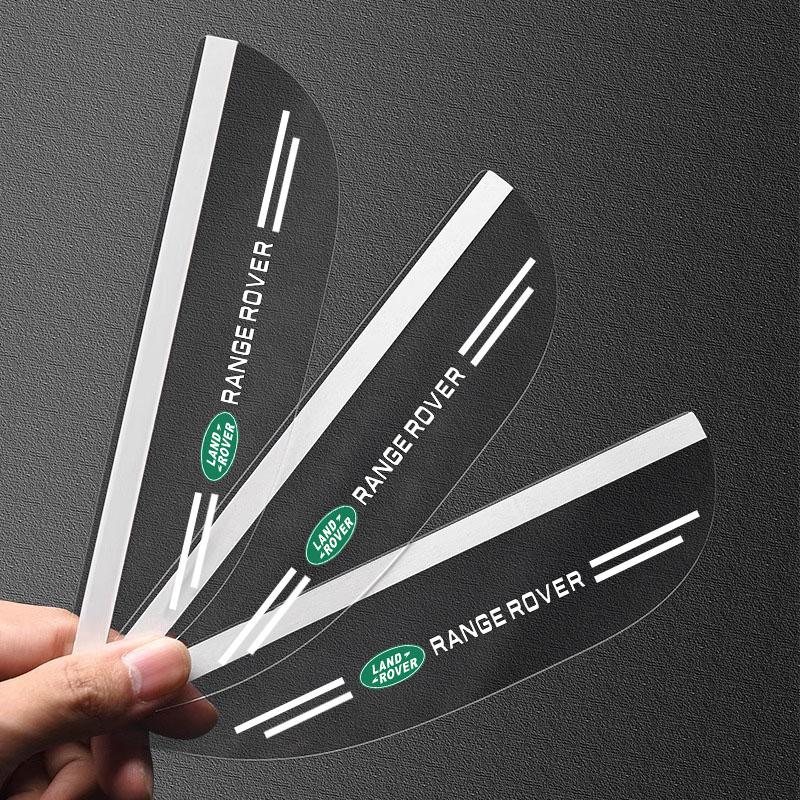 2 Stück Auto Seitenrückspiegel Schutzabdeckung Regen Augenbrauen Abdeckungen Aufkleber für Land Rover Emblem Freelander 3 SVR L320 L330 Defender Range Rover Evoque