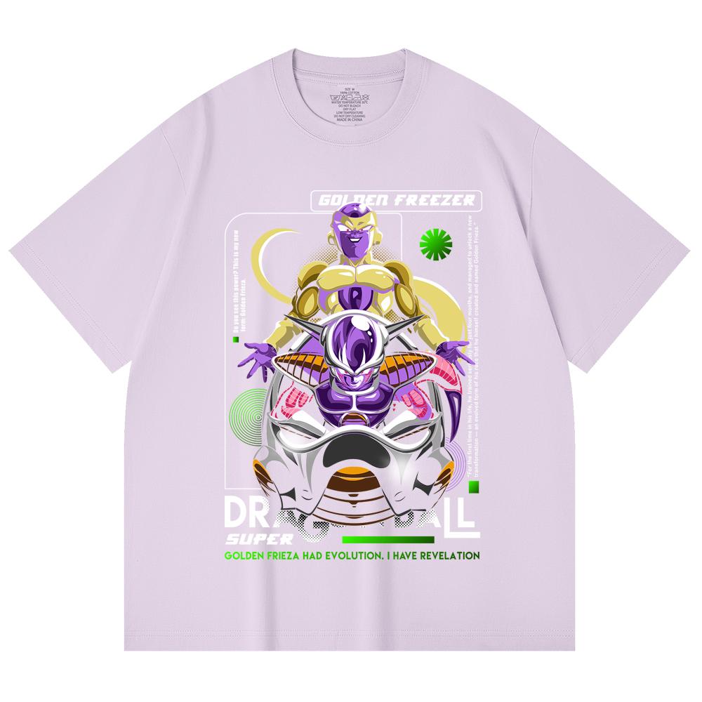 230 Gsm 100% Cotton Dragon Ball V22 Golden Freeza Print Unisex Heavy Cotton T Shirt