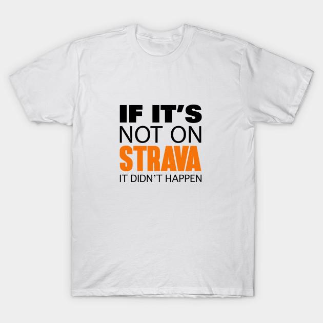 Men Black Print T-shirt If It S Not On Strava It Didn T Happen No-Cut Transfer Paper Print Cotton Tshirt XL белый