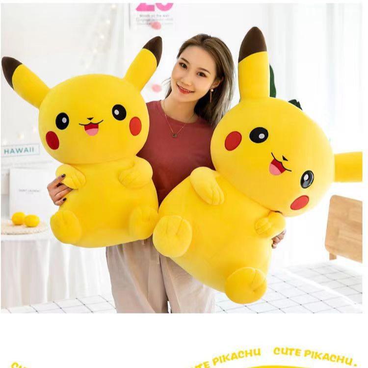 Großes Pikachu Plüschtier - Niedliche Stoffpuppe & Schlafkissen für Kinder und Mädchen