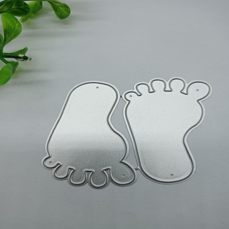 Art Cutting Dies Footprint Shape  Die Cuts Templates Embossing Stencils Tools for Card Making DIY Paper Fabric Crafts