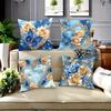 Elegant Floral and Butterfly Decorative pillowcaseSuitable for Sofa Car Bedroom Decorative Cushion Cover Pillow Cover