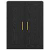 Wall Mounted Cabinet In Black Oak Effect 69.5 X 34 X 90 Cm