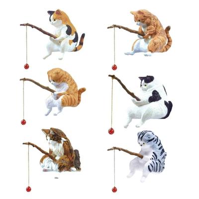 Cats Angler Car Decors Heat Resistant Resin Craft Dashboard Accessory Rearview Pendant for Automotive Decoration