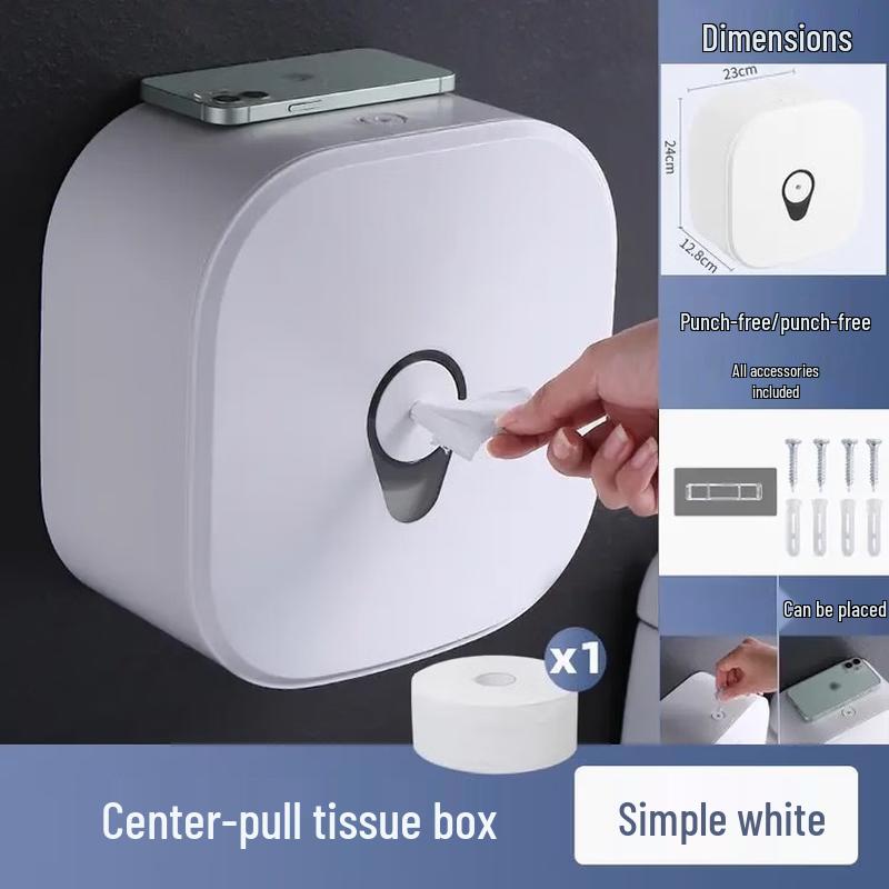 CMAOS S08 Waterproof Wall-Mounted Large Roll Tissue Box