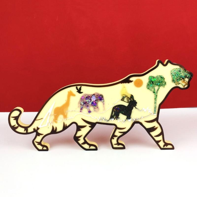 Tiger Epoxy Resin Mold,Animals Silicone Resin Mold Tiger Epoxy Resin Casting Mold for DIY Wall Hangings,Home Decoration