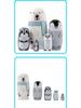 5-Layer Wooden Russian Nesting Dolls: White Big Bear Design for Children's Home Decor and Gifts