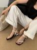 Fashion 2025 Summer Flip Flops Platform Retro Woman Shoes Square Toe Female Sandal Corrective Original Comfort Low Girls Open Beige Fash
