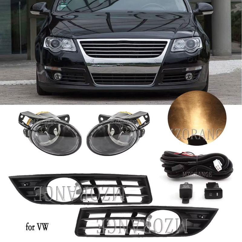 LED Fog Lights for VW Passat B6 2006-2011 Front Bumper Fog Lamp Cover Grill Bezel Headlight for Volkswagen Foglights Accessories