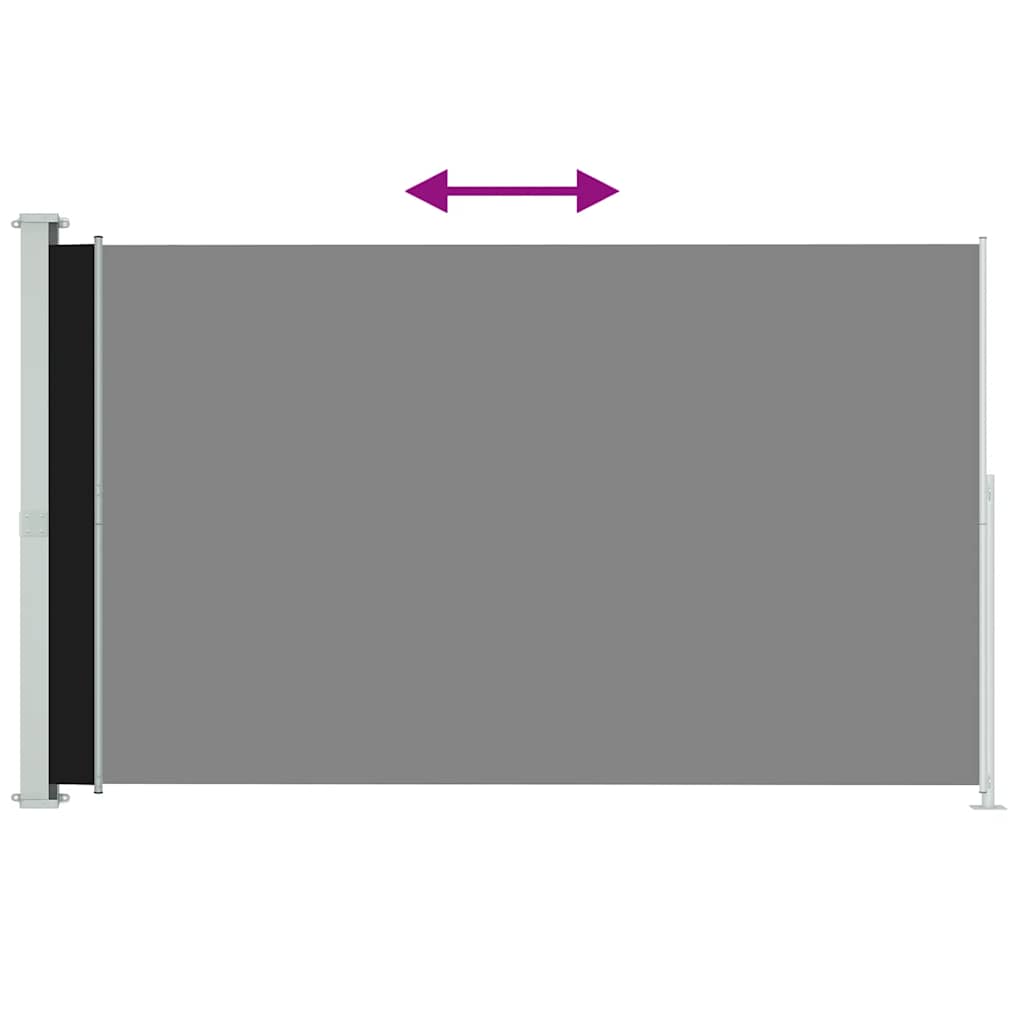 Side Awning Extendable 180 x 300 cm Black