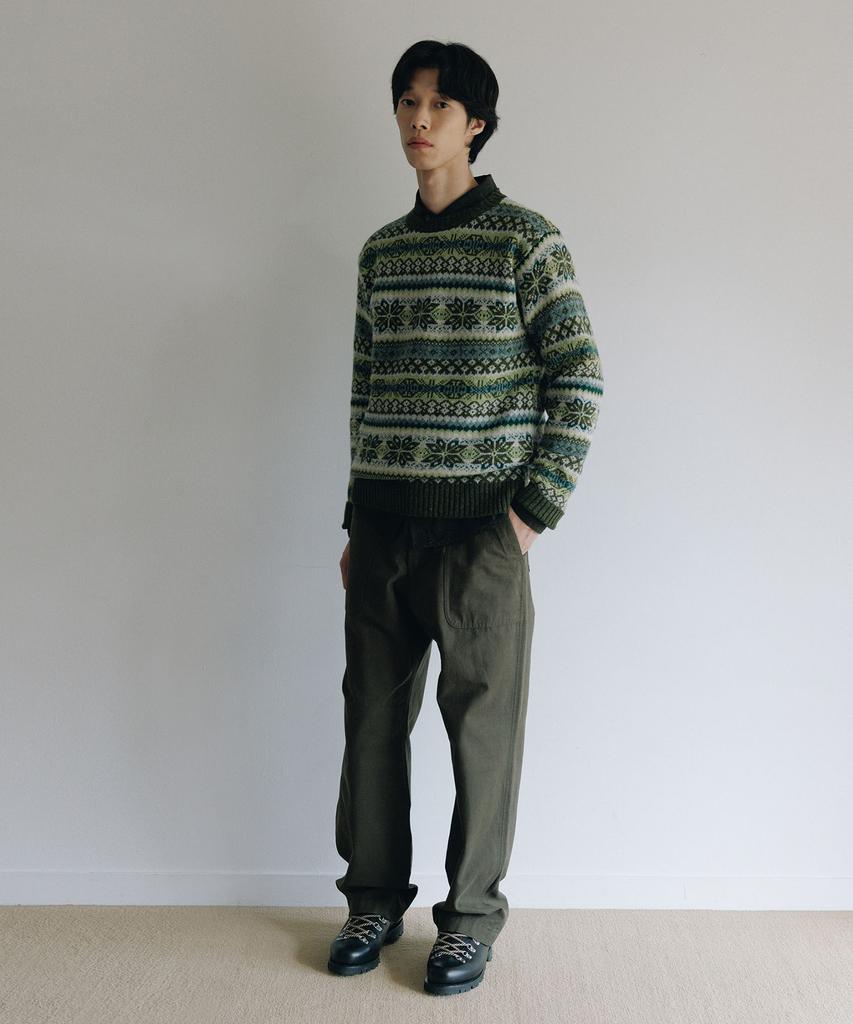BLANKROOM All Over Fairisle Sweater_Scots Pine