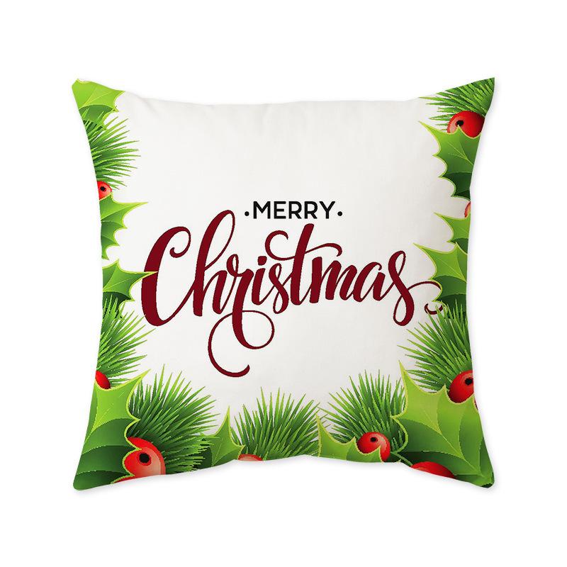 Christmas Atmosphere Cushion Pillow Bedside Sofa Living Room Printed Decorative Letter Pillow Cover