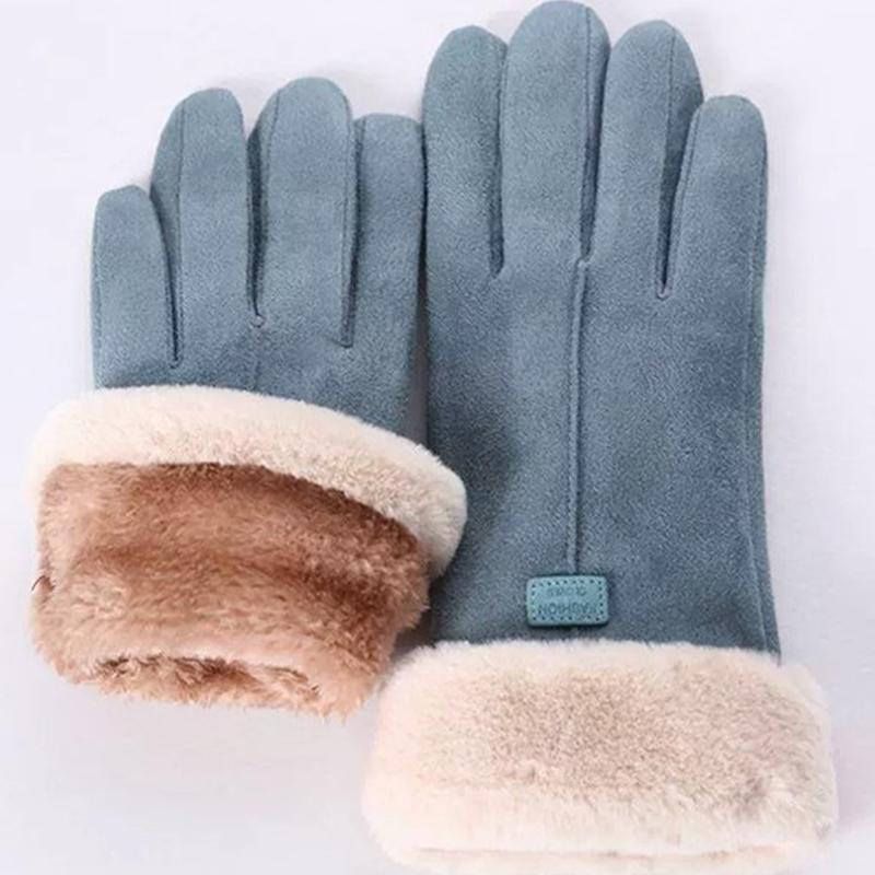 Mănuși de damă 2023, mănuși de toamnă și iarnă, drăguțe, cu blană, calde, cu deget întreg, mănuși pentru femei, sport în aer liber, mănuși feminine