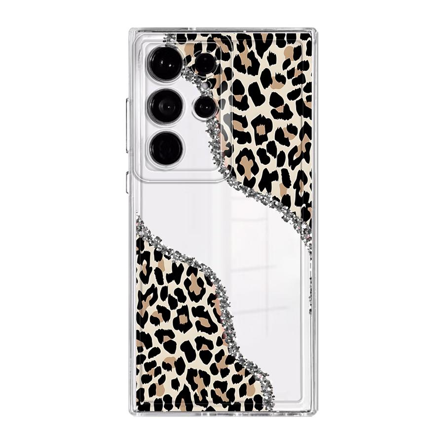 Minimalist Leopard Print Phone Cover Case for Samsung Galaxy S26 S23 Ultra S22 FE Note 20 Ultra 10 S24 S20 Plus S21 S25 Edge