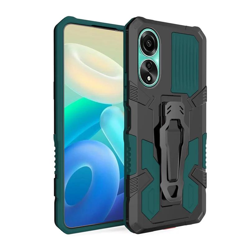 

Armor Belt Clip Stand Case For VIVO Y03 Y18 Y18e Y28 Y28S 5G Y17S Y27 Y16 Y36 Y35 Y55 Y22 Y22S Protective Cover Fundas Coque For VIVO Y22S