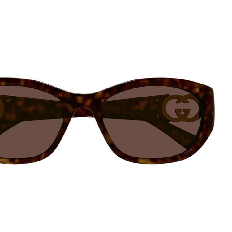 Gucci Original Design Oval Sunglasses Women Sunglasses Brown GG1826SK002