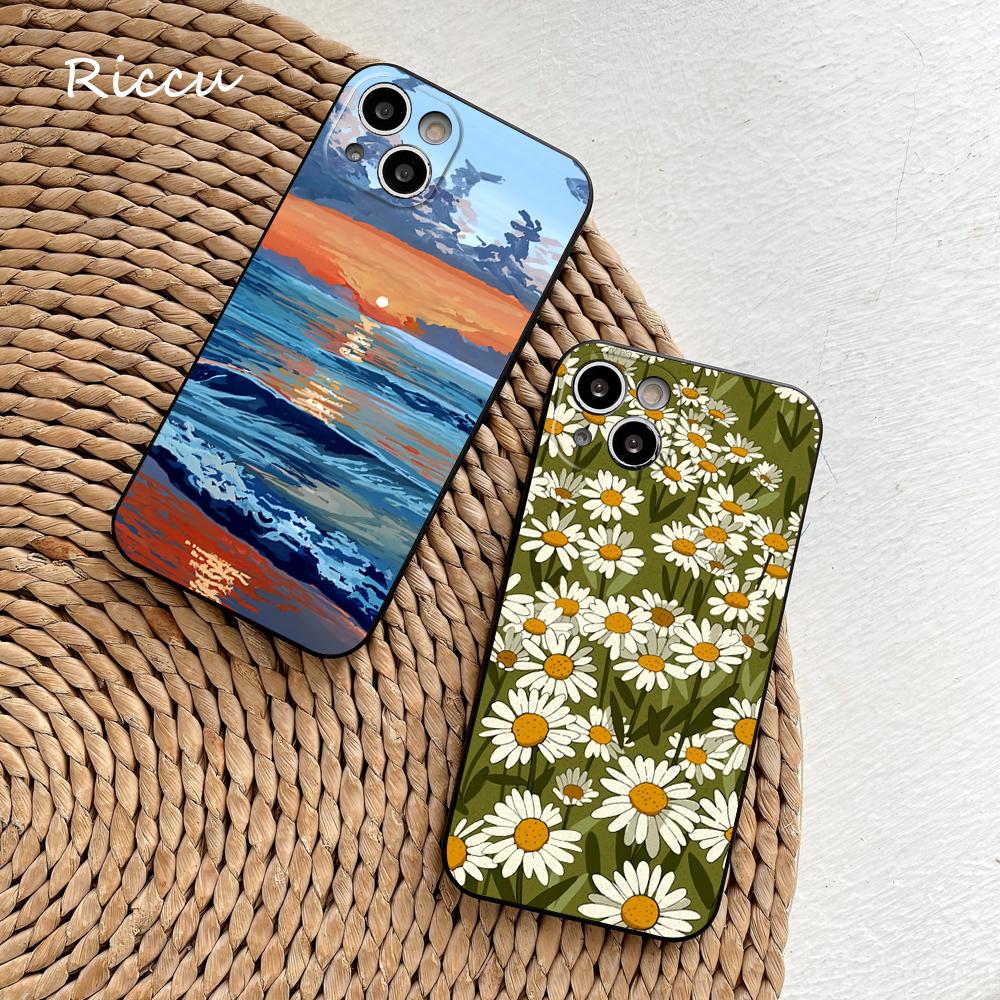 FOR IPhone Mountain Landscape Scenery Phone Case 14 11 12 Pro 8 7Plus SE X Pro 14 MAX 13 MINI XR XS Iphone 14 Soft Phone Covers