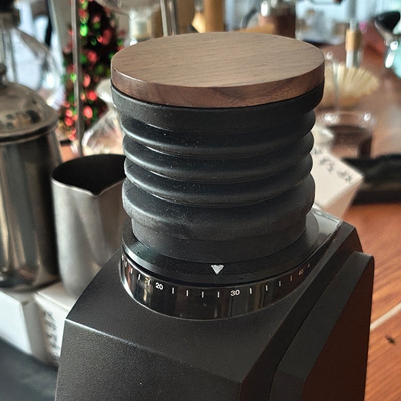 Portable Coffee Grinder Bean Bin Silicone Replacement Powder Hoppers for Outdoor or Home and Office Coffee Brewing